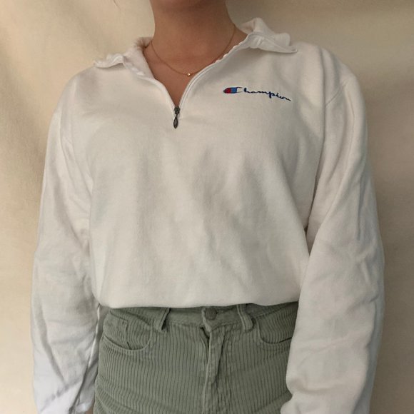 Very Rare! Vintage Champion 1/4 Zip Sweatshirt - Picture 3 of 6